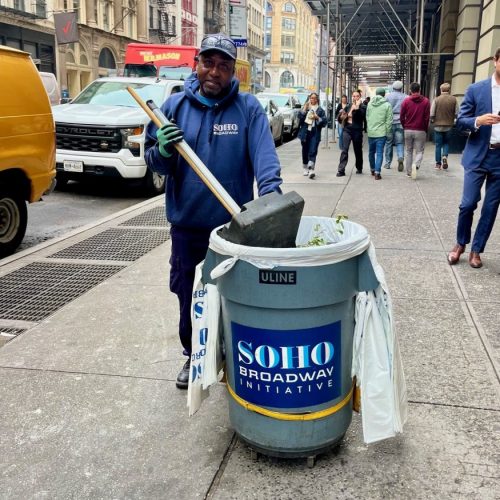 Photo of Clean Team Supervisor Bobby Canty on Broadway