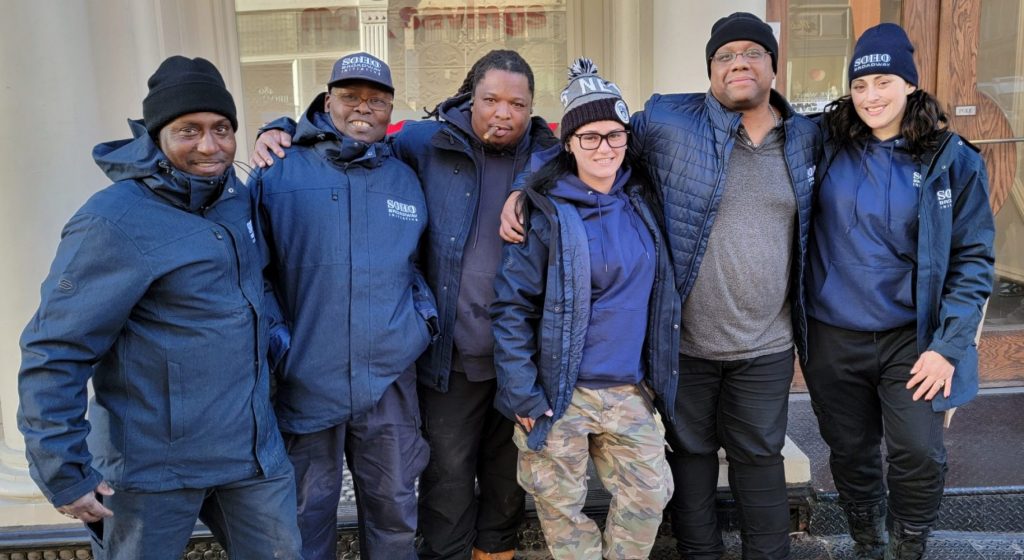 Group photo of SoHo Broadway Clean Team members