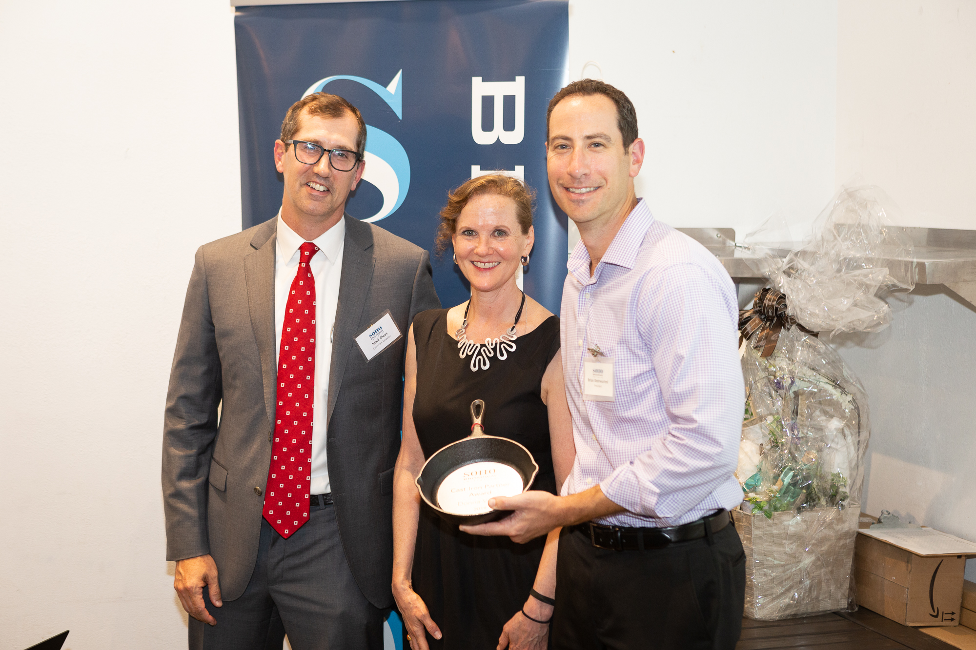 Marc DIcus, 2019 Cast Iron Partner Donna Vogel (GFP Real Estate) & Brian Steinwurtzel