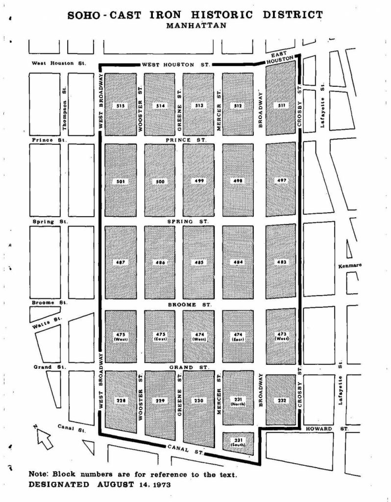 SoHo-Cast Iron Historic District Map