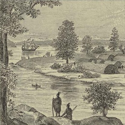 Historic image of Manhattan from the 16th Century.