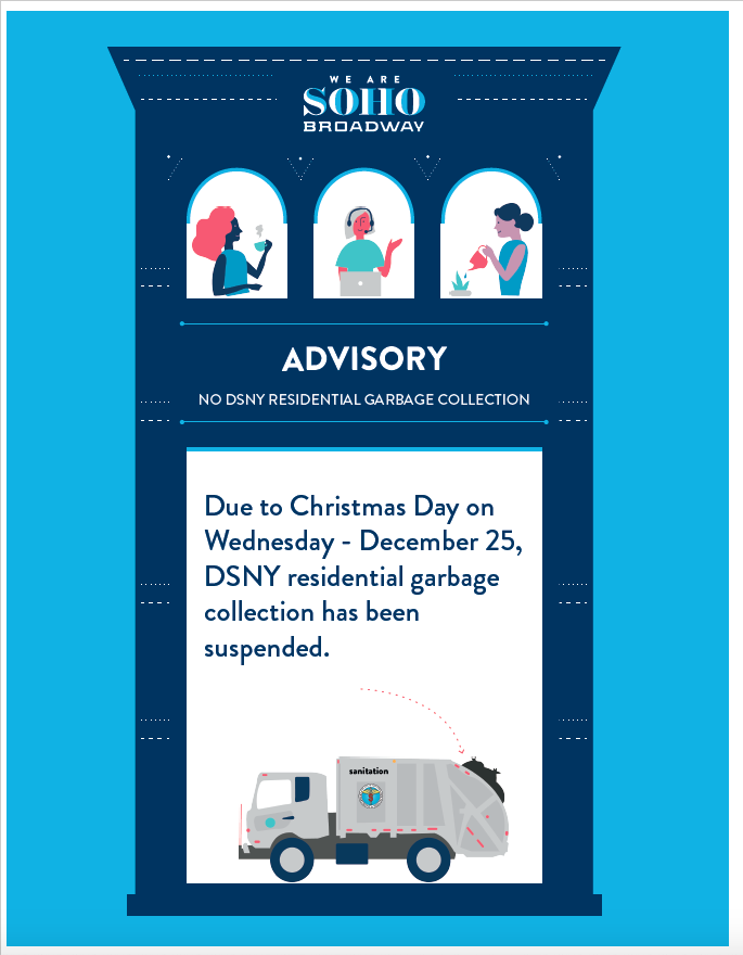 No DSNY Residential Garbage collection on December 25th-Christmas Day